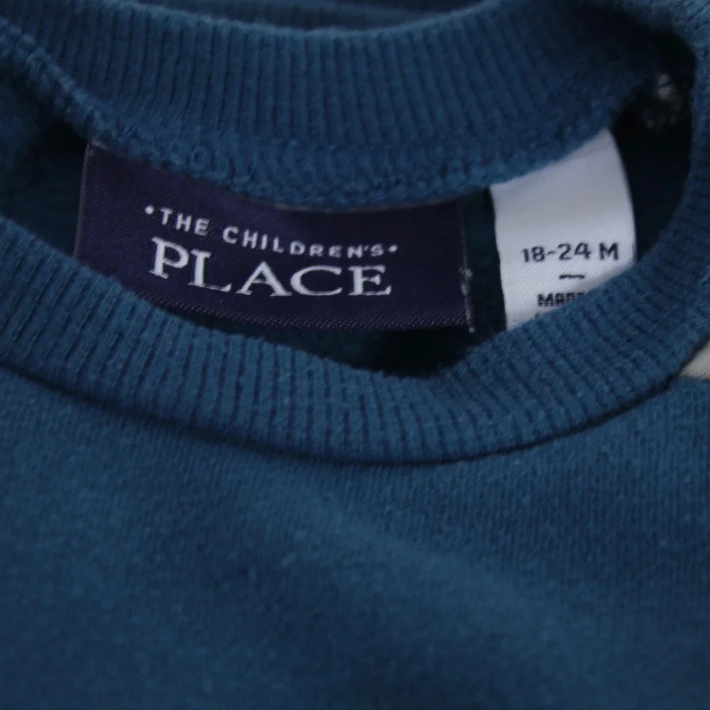 The Children's Place‎ Teal, White & Tan Long Sleeve Sweater Boys Size 18-24 M
